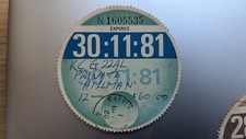 Rare Collectable old tax disc from NOV 1981.............................       .