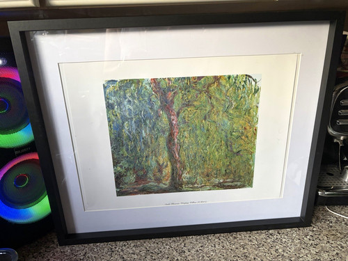 Large vintage framed - vintage, print