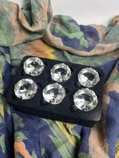 Set of 6 Large Crystal Glass