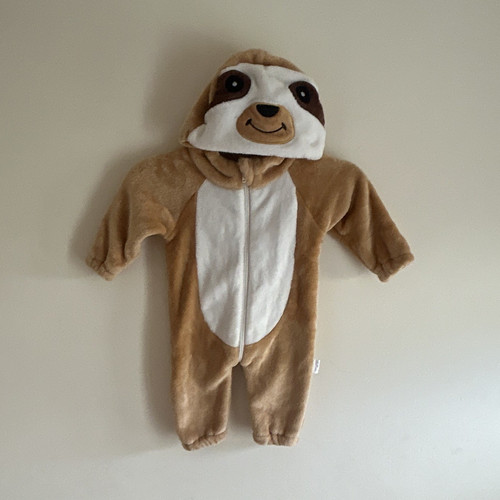 Sloth brown white - brown/white, fleece