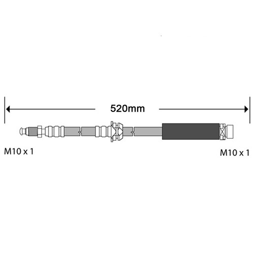 Front brake flexi hose - front,