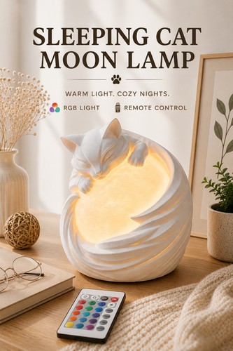 Sleeping cat lamp unique - sleeping,