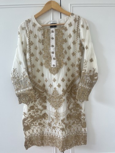 White pink embroidered - white, &