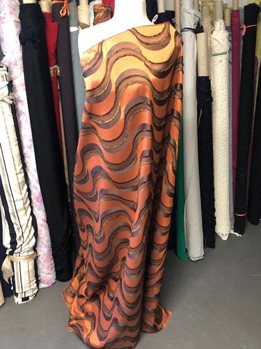 Copper fringed jacquard - fringed,