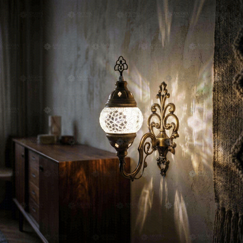 White turkish mosaic - white, wall