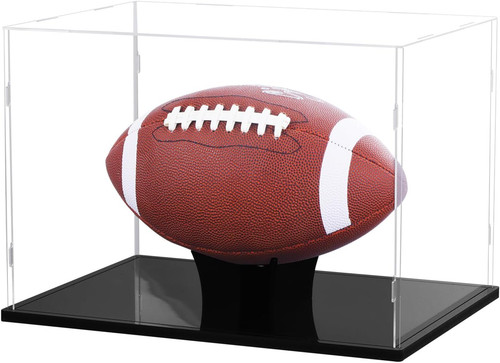 Football display case full - football,