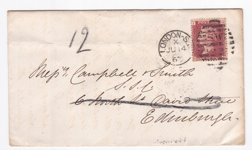 1867 penny red stamp - 1867, 1d