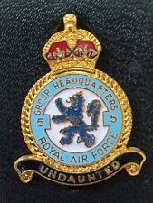 RAF Royal Air Force Enamel Squadron Badge - 5th Group Headquarters - KC British