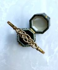 Vintage Solid 9ct Gold Celtic Knot Bangle