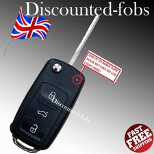 For VW Volkswagen Up! Beetle Golf MK6 Flip Remote Key Fob Case Shell 3 Button .