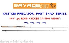 NEW SAVAGE GEAR CCS CUSTOM PREDATOR FAST SHAD ROD SOFT BAIT LURE SPINNING PIKE