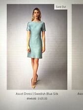 Katherine Hooker Ascot Dress blue silk ,races , party, occasion , wedding 12 New