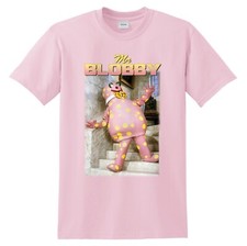 Mr Blobby Homage T-shirt Tee Funny UK Tribute Gift for TV 90's Icon Legend Noel