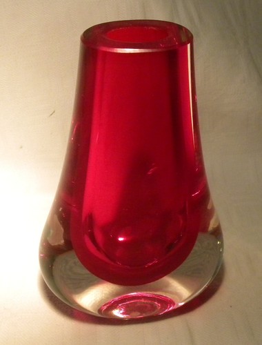Whitefriars glass ruby - whitefriars, cased
