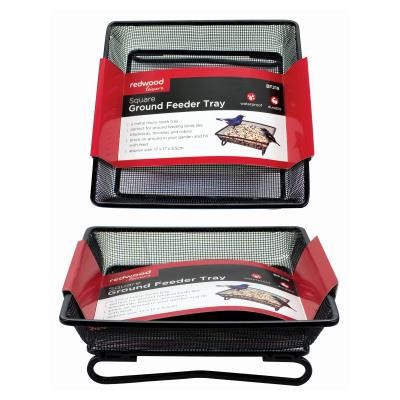 Square ground bird feeder - ground,