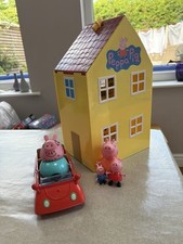 Peppa Pig Play Set with House, Car, Ferris Wheel and Playground with 4 Figures