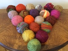 518g Job Lot 21 Balls Various Autumnal Wool/Yarn Oddments Crafts Toys Granny Squ