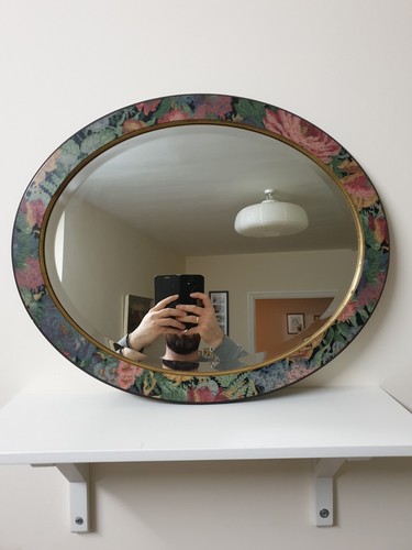 1950s large oval - , mirror