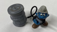 Vintage Fireman Super Smurf Collectable Vinyl Figure toy 40216