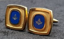 Pair Of Vintage Gold Plated Gents Masonic Cufflinks - Freemasons Mason 