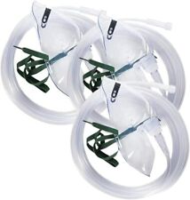 Oxygen Masks Medium Concentration Adult with 7' Tube Tubing, Pack Of 3