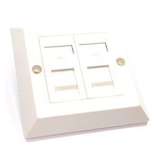 RJ45 Cat5e Cat6 Network 2 Ports Modular Face Plate  Keystone Jack euro modules 
