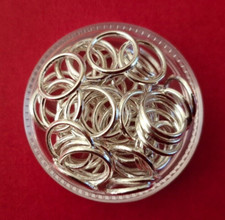 50 pcs 12mm silver plated