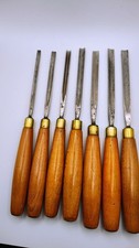 Set Of 7 Vintage Marples Gouging Chisels In Various Sizes