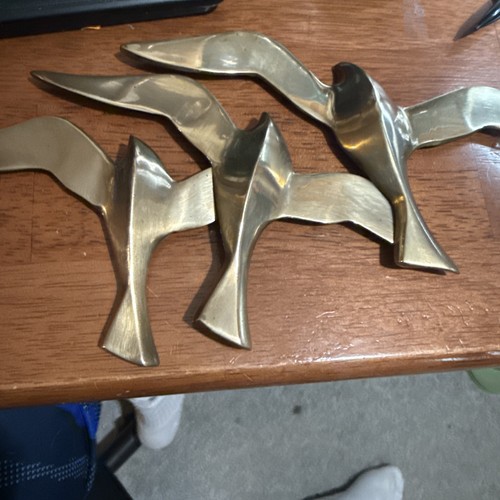 Set brass seagulls flying - set,