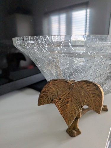 Vintage crackle glass - crackle, bowl