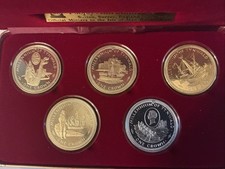 1979 Isle of Man Millennium Crown Set with Case Twnwald Millenium