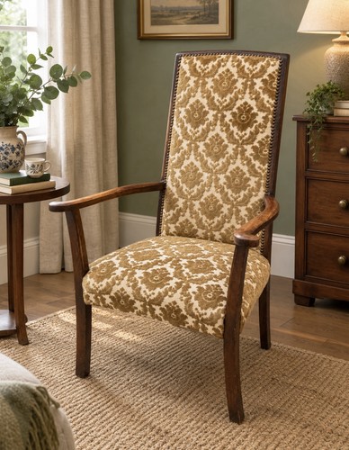 Antique fireside armchair - antique,