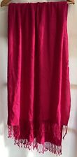Cerise Pink Pashmina  - approx 33 inches wide x 72 inches length