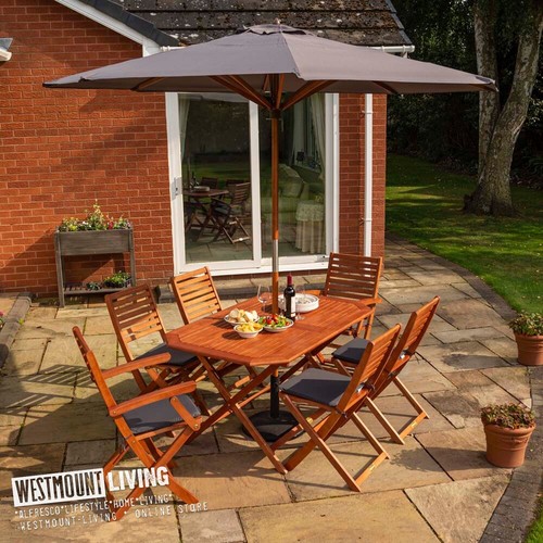Wooden outdoor dining table - wooden,