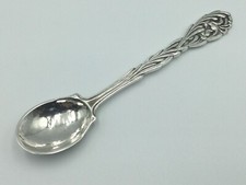 SOLID SILVER SPOON, OMAR RAMSDEN, ROSEMARY PATTERN, LONDON C1938