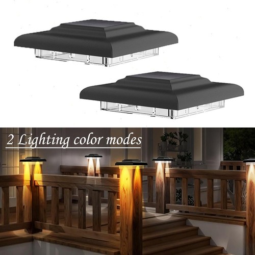 2pcs led solar post cap - led,