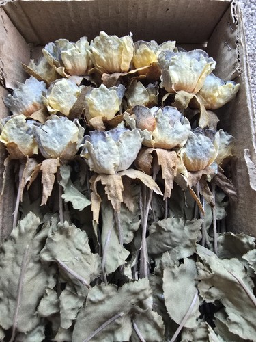 Vintage artificial blue roses - vintage,