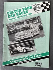Race Programme 29 August 1992 Oulton Park Saloons Formula First FF1600 XR2 A5