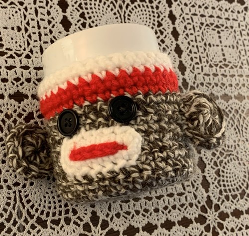 Handmade crocheted sock monkey - handmade,