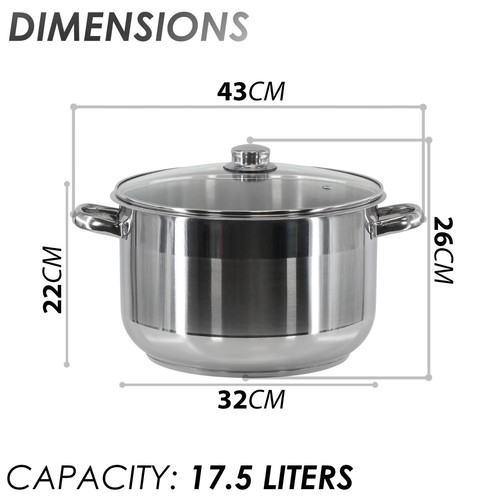 Stainless steel casserole - stainless,