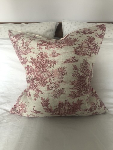 Antique red toile jouy - antique,