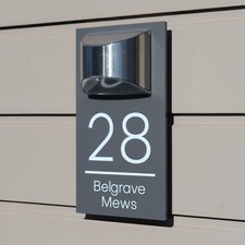 Solar Light House Sign LED