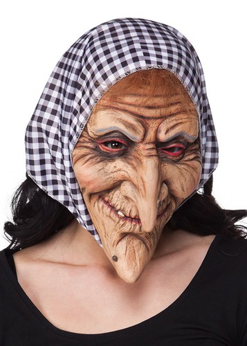 Halloween latex witch mask - halloween,