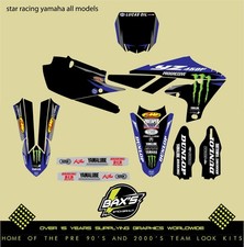 Yamaha Yzf Yz 250 125 450 Custom Graphics Mx Graphics Kit Decals star racing 