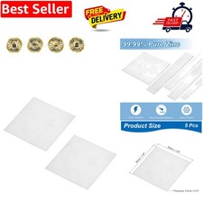 5 Pcs 99.9% Pure Zinc Sheets