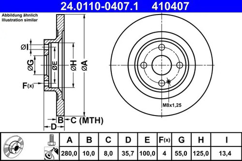 Brake disc solid - 2x,