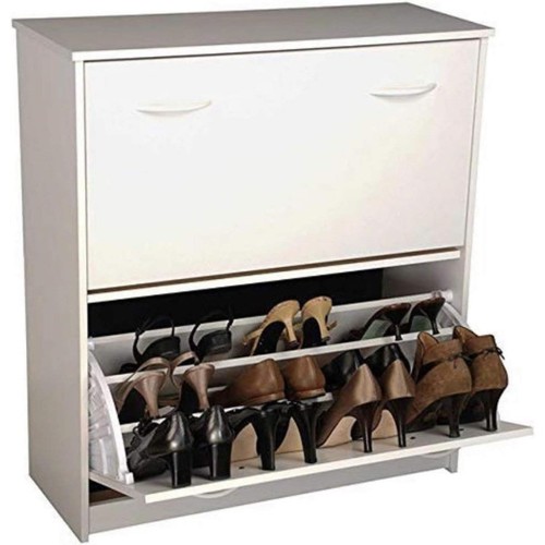 Double shoe cabinet white - shoe,