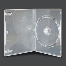 25 x Single Clear Slim 14mm DVD, CD, BLU RAY Cases Holds for 1 Disc with Spine