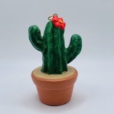 POTTED CACTUS w/ BLOOMING Red