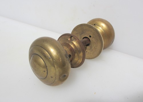 Antique brass door - door, knobs